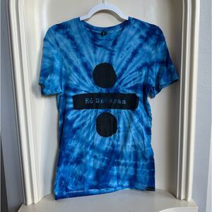 Ed Sheeran Divide Blue Tie Dye Concert Tour Shirt Size Small